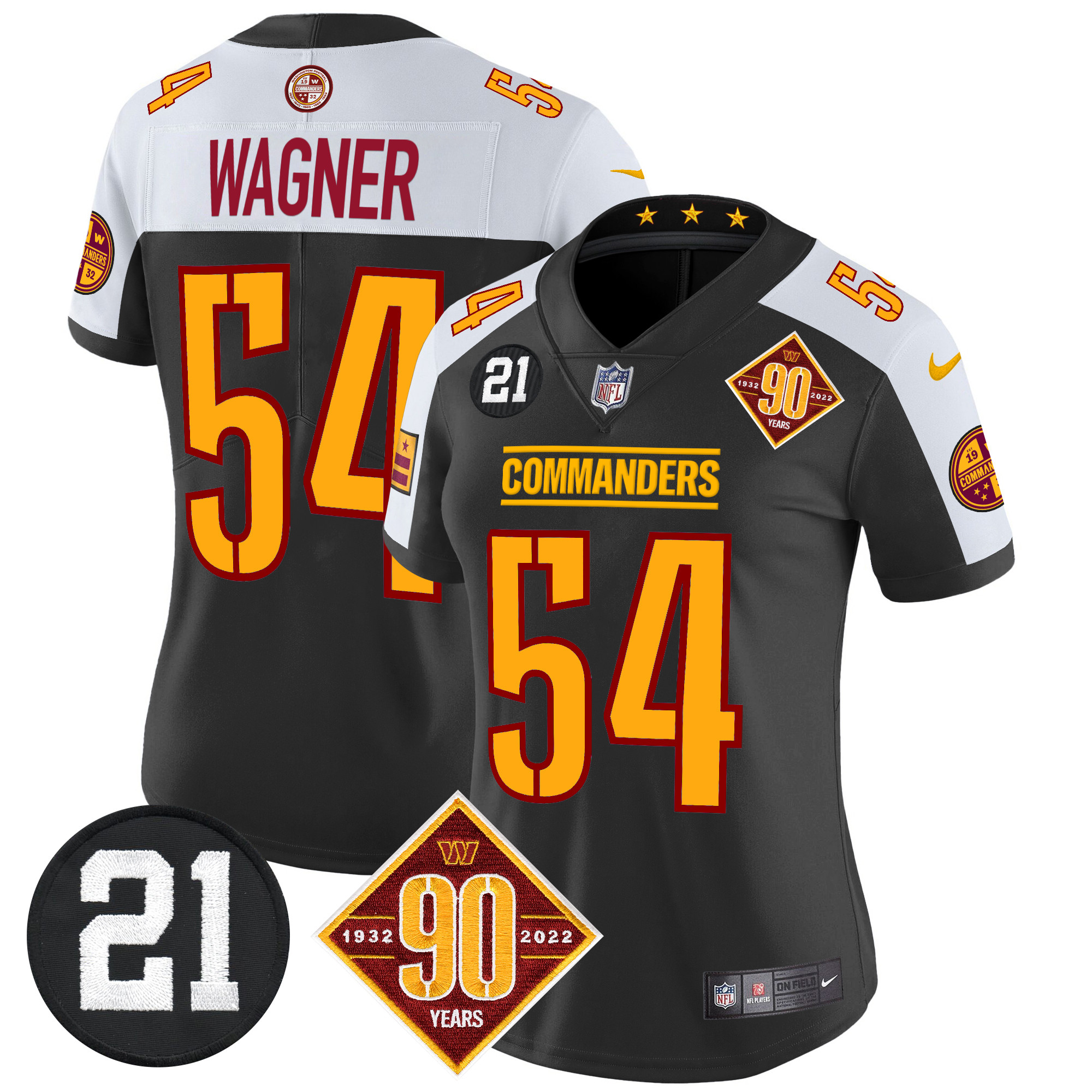 Women's Washington Commanders 90th & Sean Taylor Patch Vapor Limited Jersey - All Stitched - Image 13