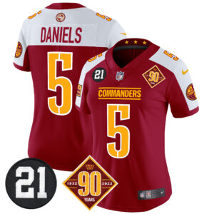 Women's Washington Commanders 90th & Sean Taylor Patch Vapor Limited Jersey - All Stitched