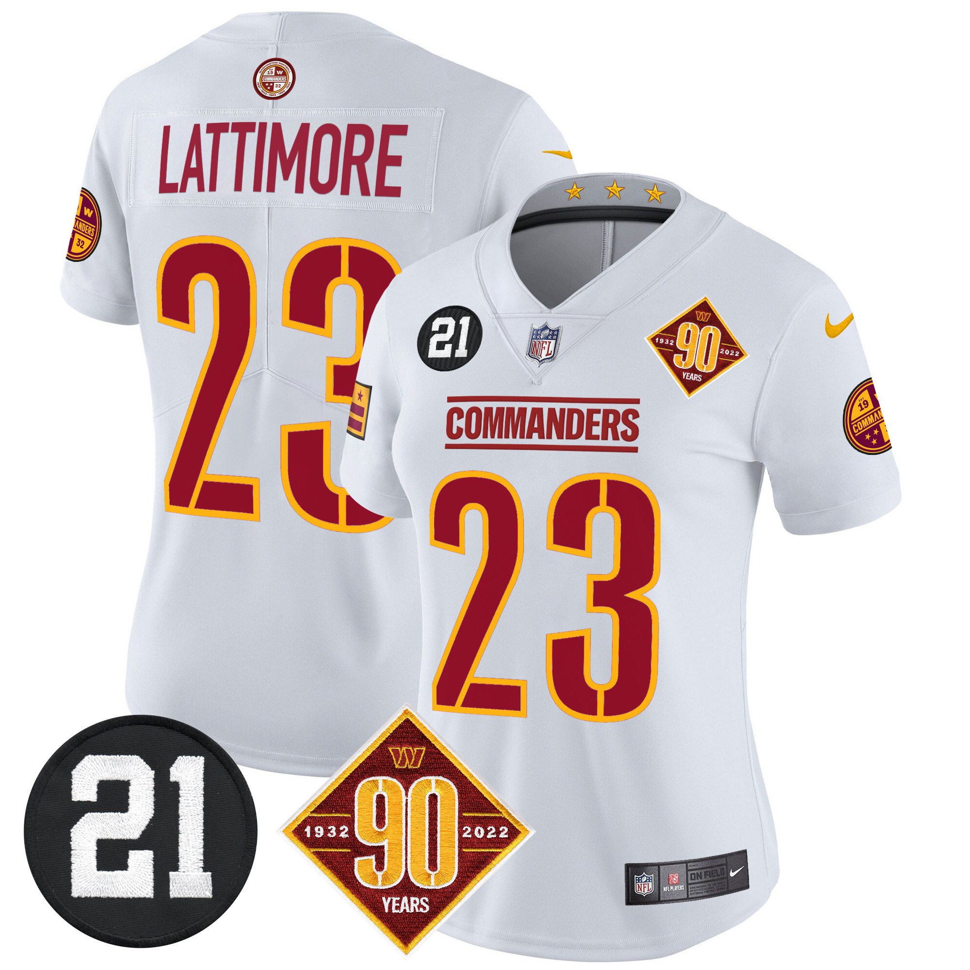 Women's Washington Commanders 90th & Sean Taylor Patch Vapor Limited Jersey - All Stitched - Image 40