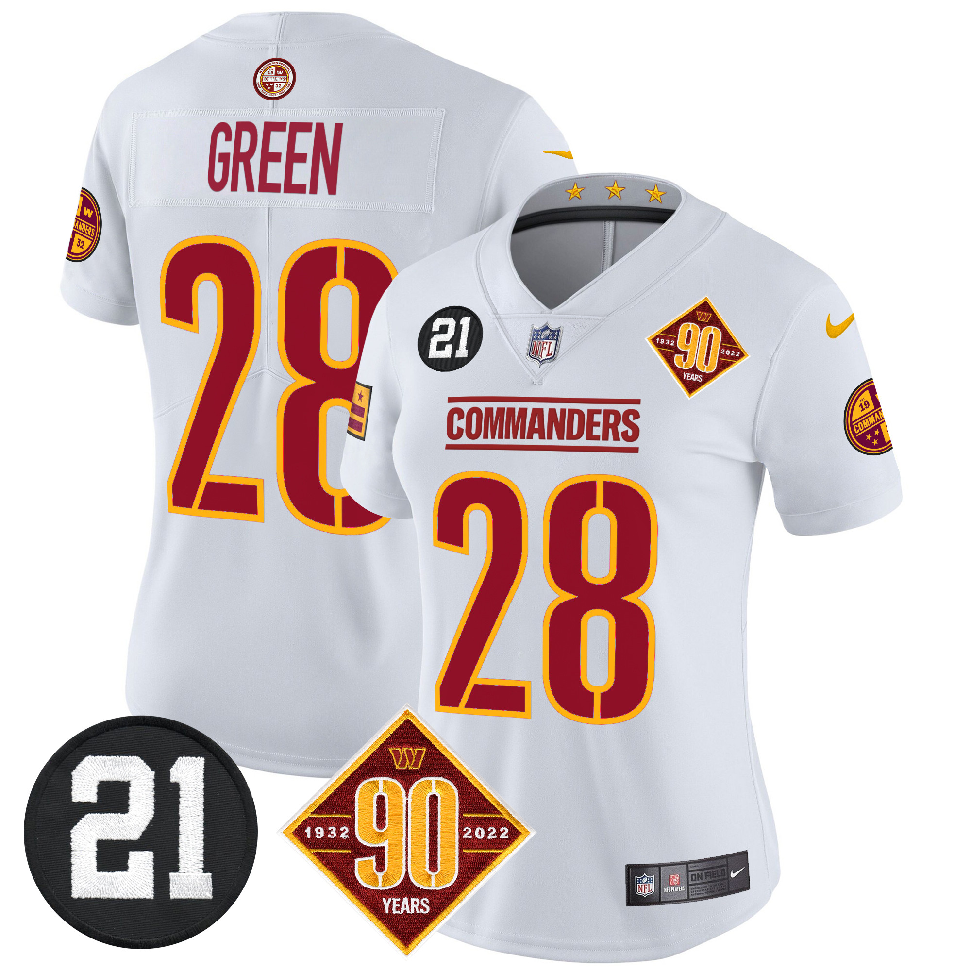 Women's Washington Commanders 90th & Sean Taylor Patch Vapor Limited Jersey - All Stitched - Image 39