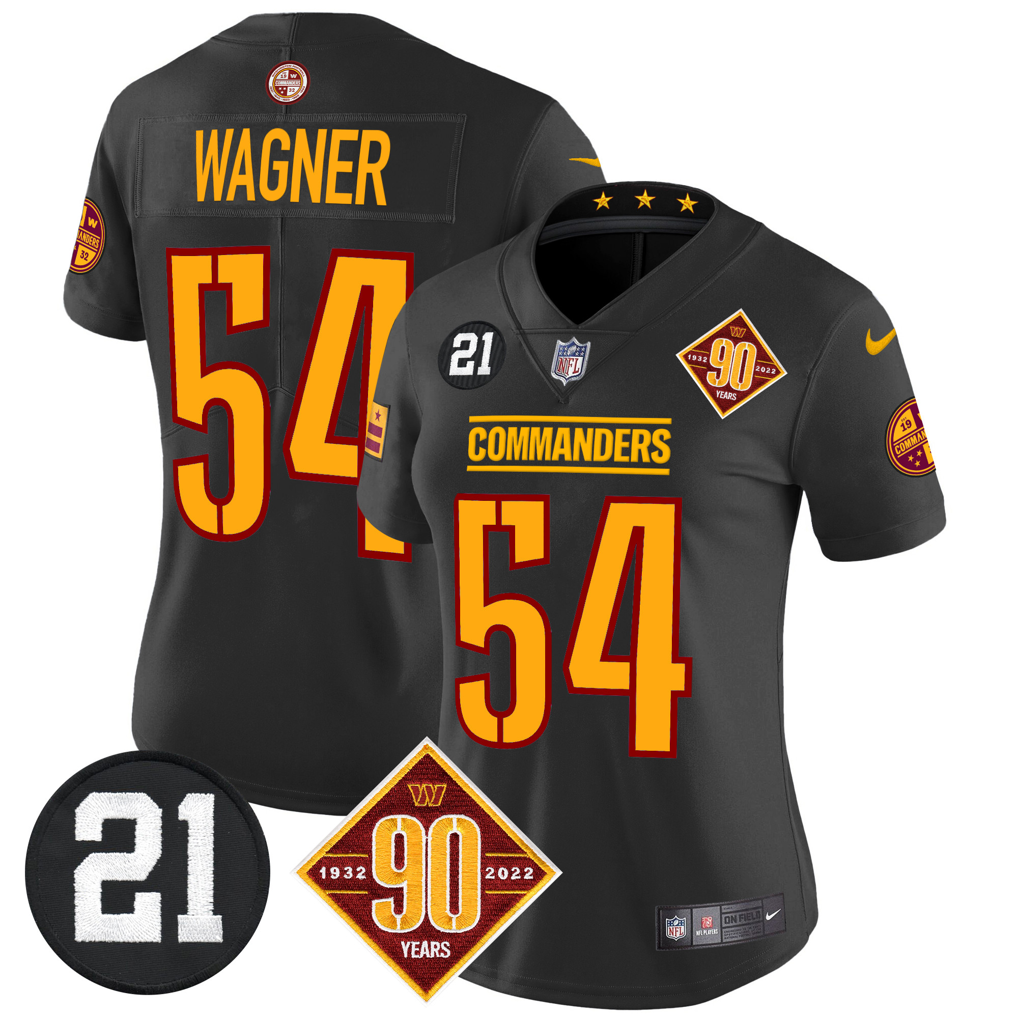 Women's Washington Commanders 90th & Sean Taylor Patch Vapor Limited Jersey - All Stitched - Image 21