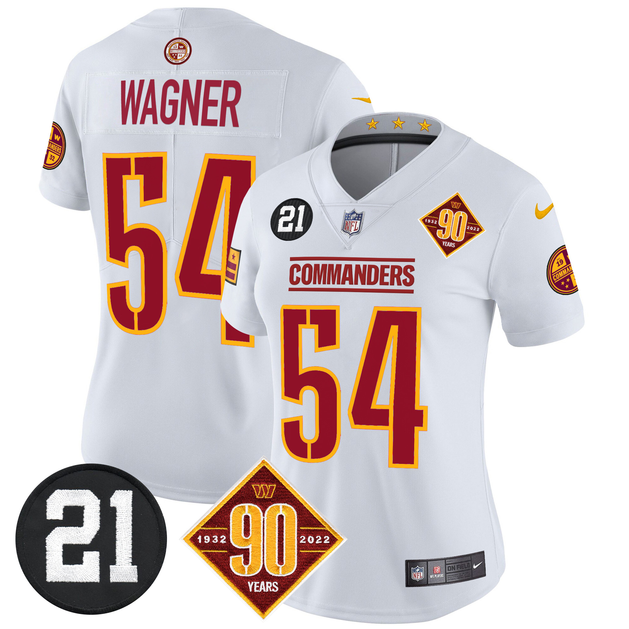 Women's Washington Commanders 90th & Sean Taylor Patch Vapor Limited Jersey - All Stitched - Image 37