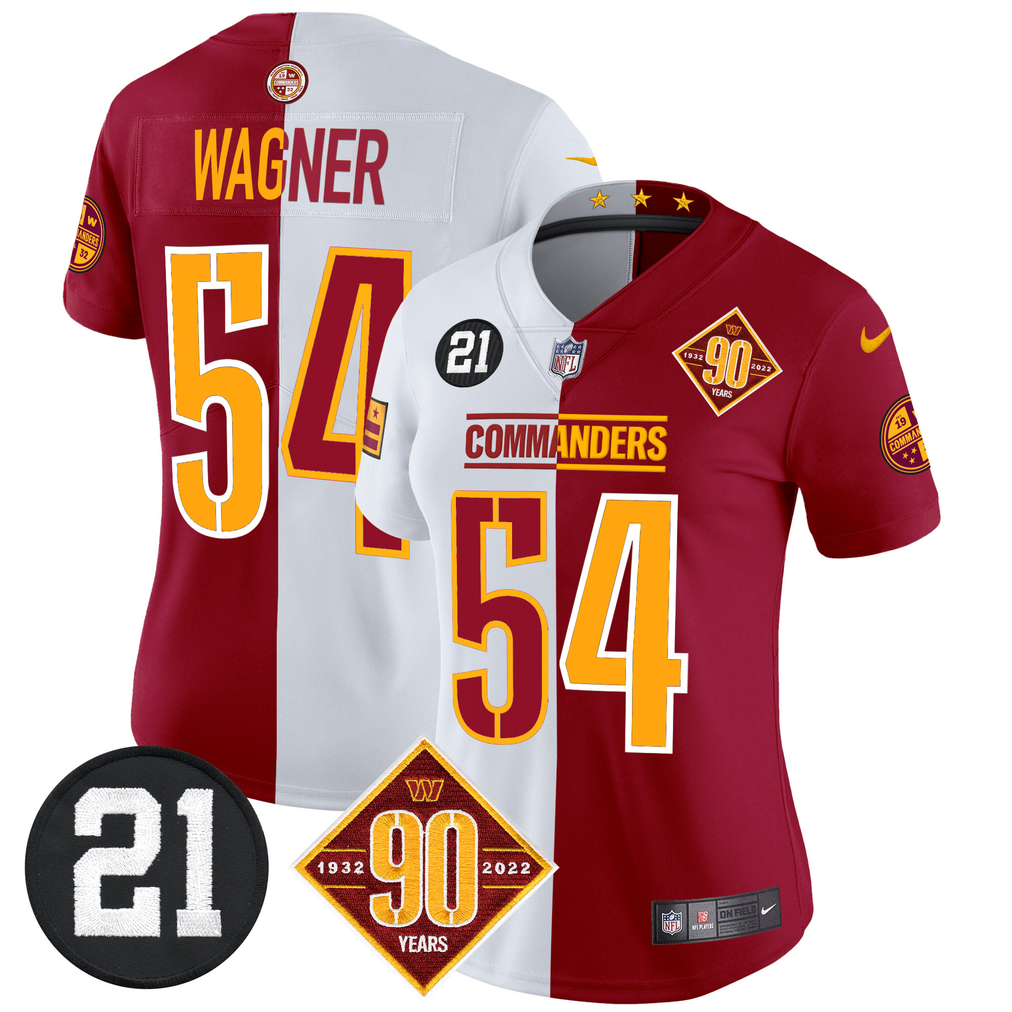 Women's Washington Commanders 90th & Sean Taylor Patch Vapor Limited Jersey - All Stitched - Image 45