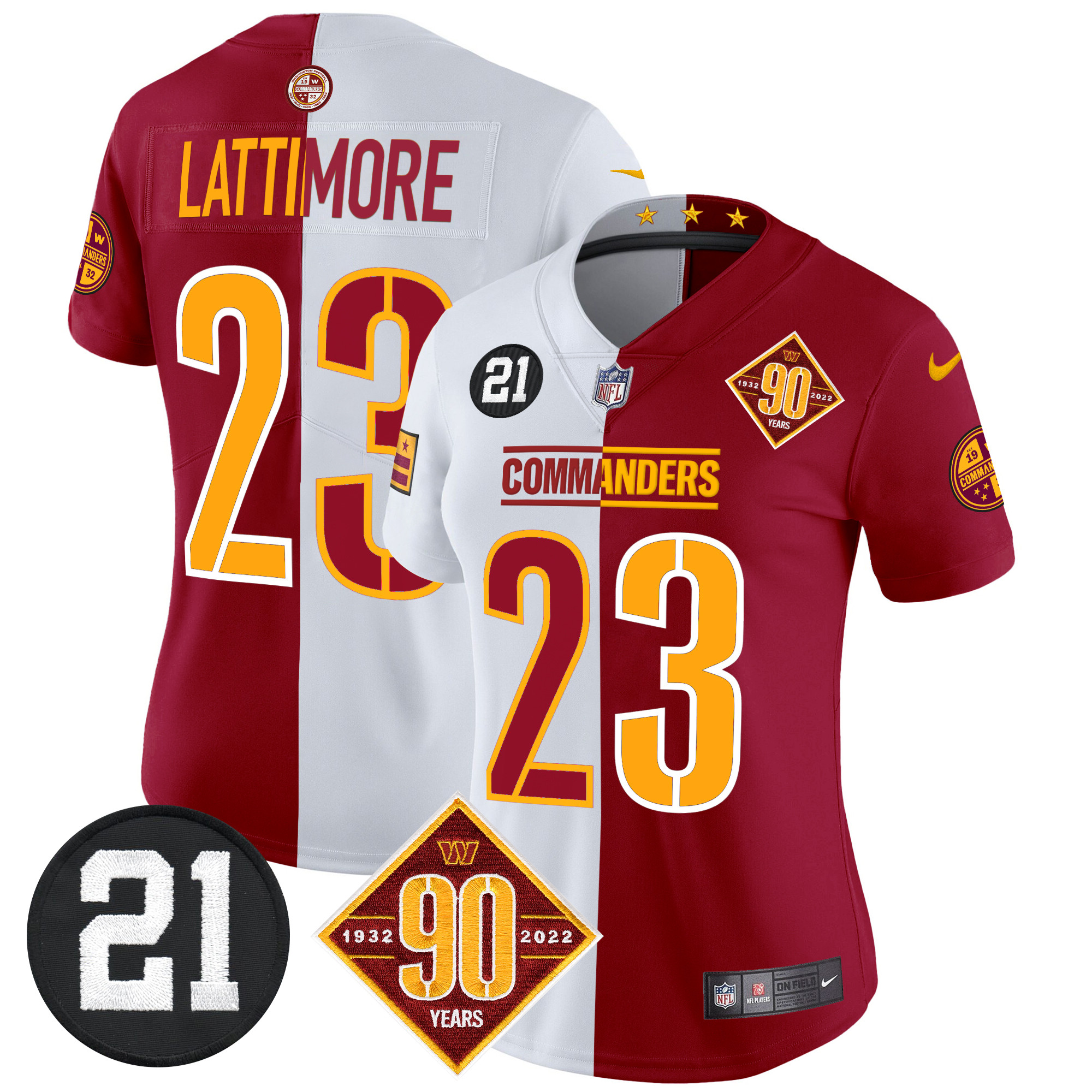 Women's Washington Commanders 90th & Sean Taylor Patch Vapor Limited Jersey - All Stitched - Image 48