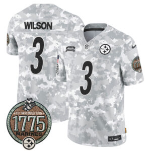 Men's Steelers 2024 Salute to Service Establishment Year Patch Vapor Limited Jersey - All Stitched