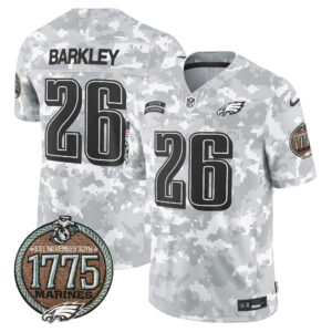Men's Eagles 2024 Salute to Service Establishment Year Patch Vapor Limited Jersey - All Stitched