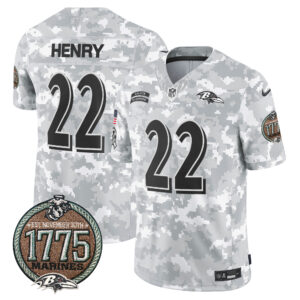 Men's Ravens 2024 Salute to Service Establishment Year Patch Vapor Limited Jersey - All Stitched
