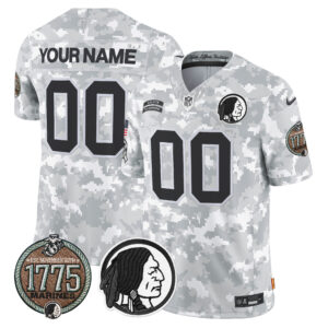 Washington Redskins 2024 Salute to Service Establishment Year Patch Vapor Limited Custom Jersey - All Stitched
