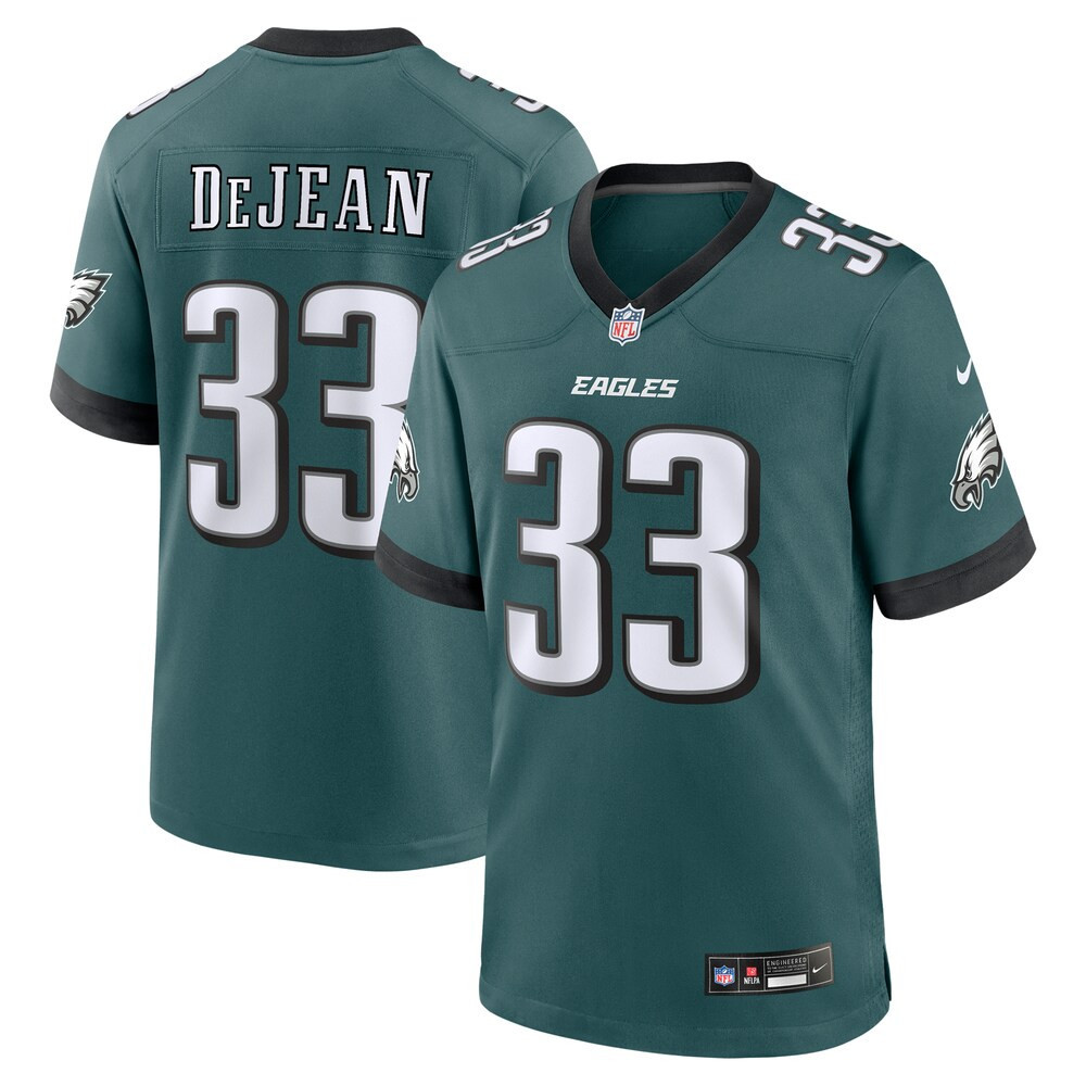 Cooper DeJean #33 Philadelphia Eagles Midnight Green Jersey - All Stitched