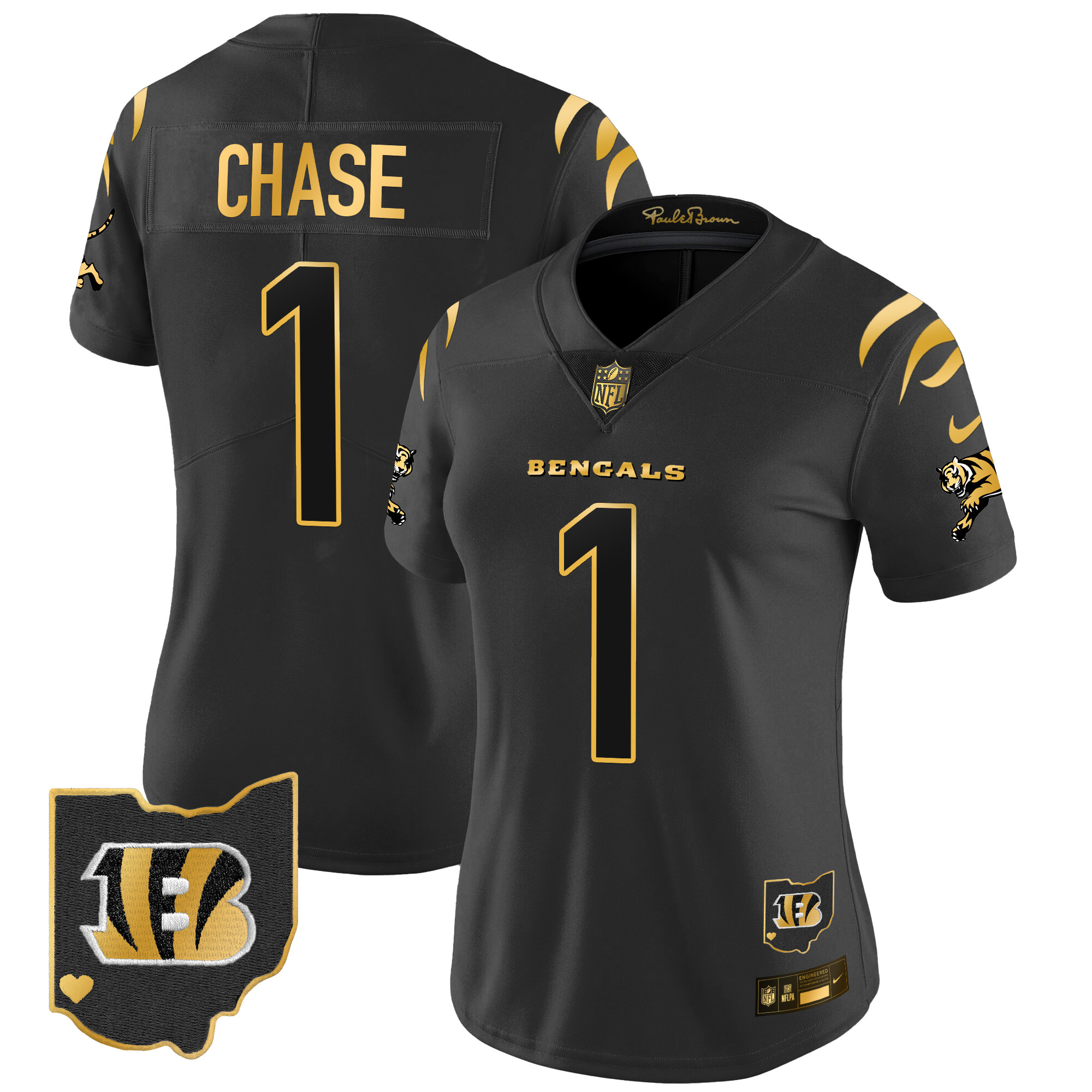 Women's Bengals 2024 Gold Vapor Limited Jersey - All Stitched - Image 16