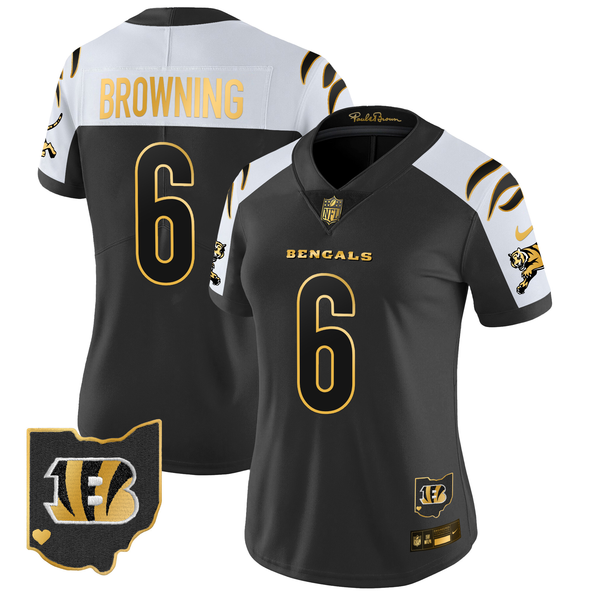 Women's Bengals 2024 Gold Vapor Limited Jersey - All Stitched - Image 6