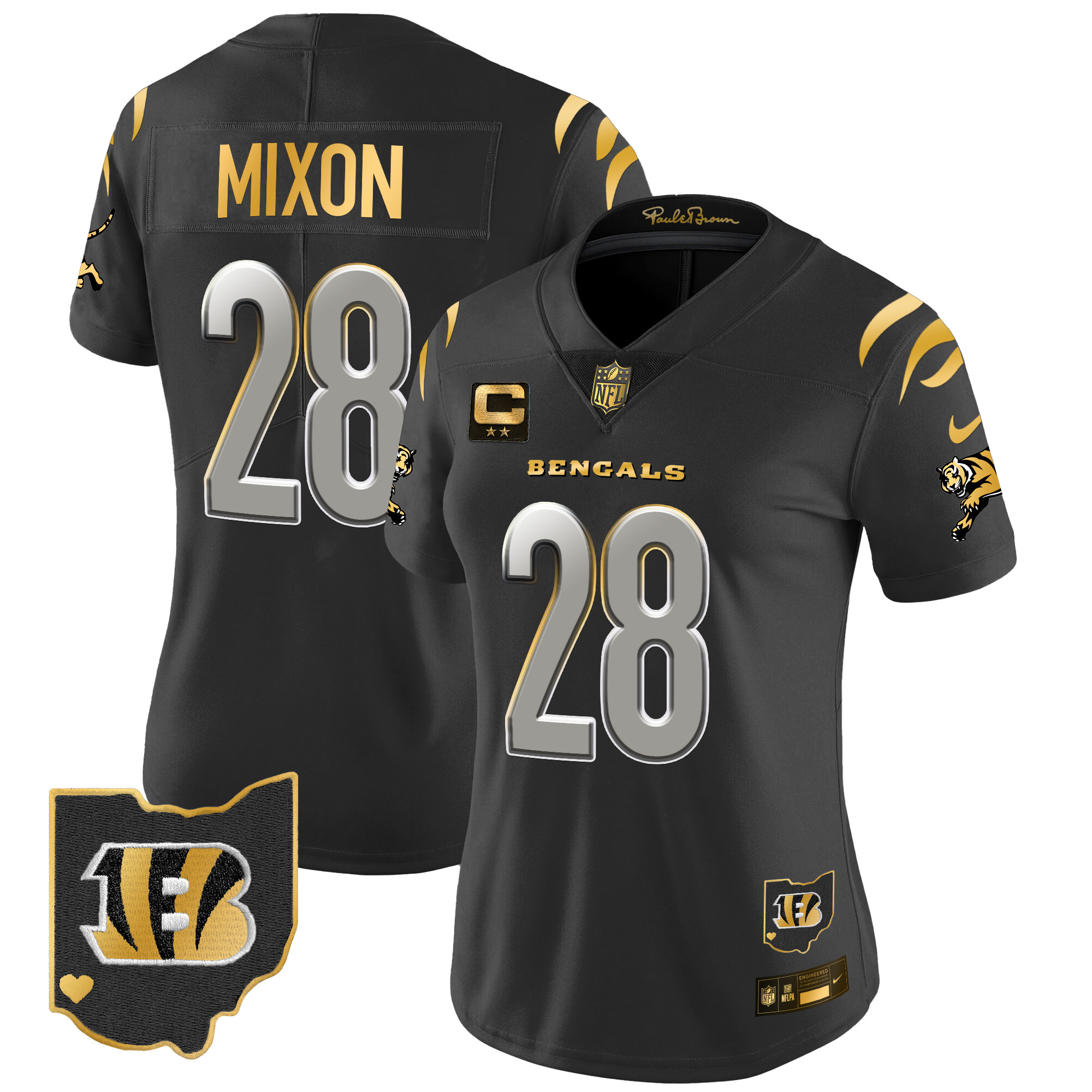 Women's Bengals 2024 Gold Vapor Limited Jersey - All Stitched - Image 25