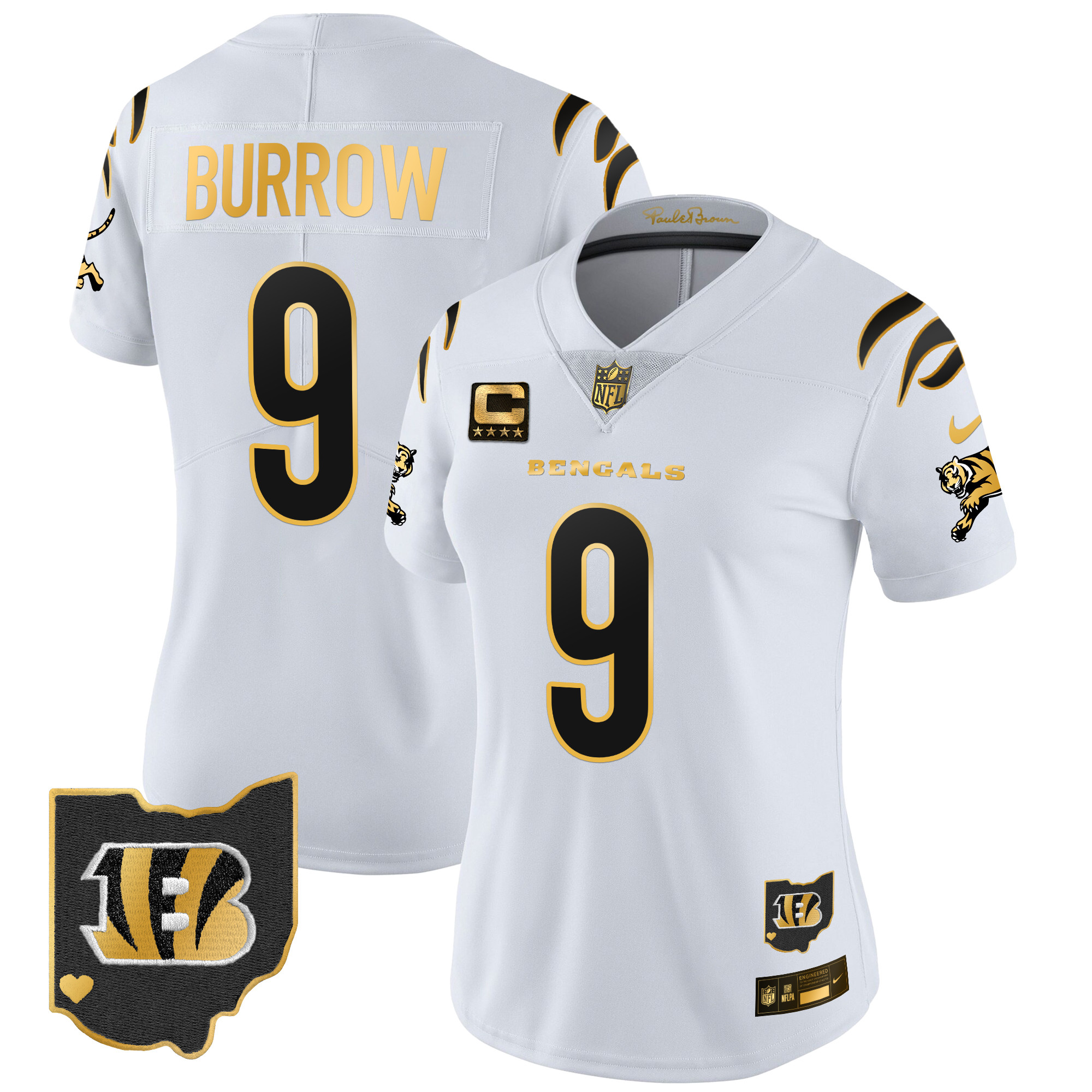 Women's Bengals 2024 Gold Vapor Limited Jersey - All Stitched - Image 8