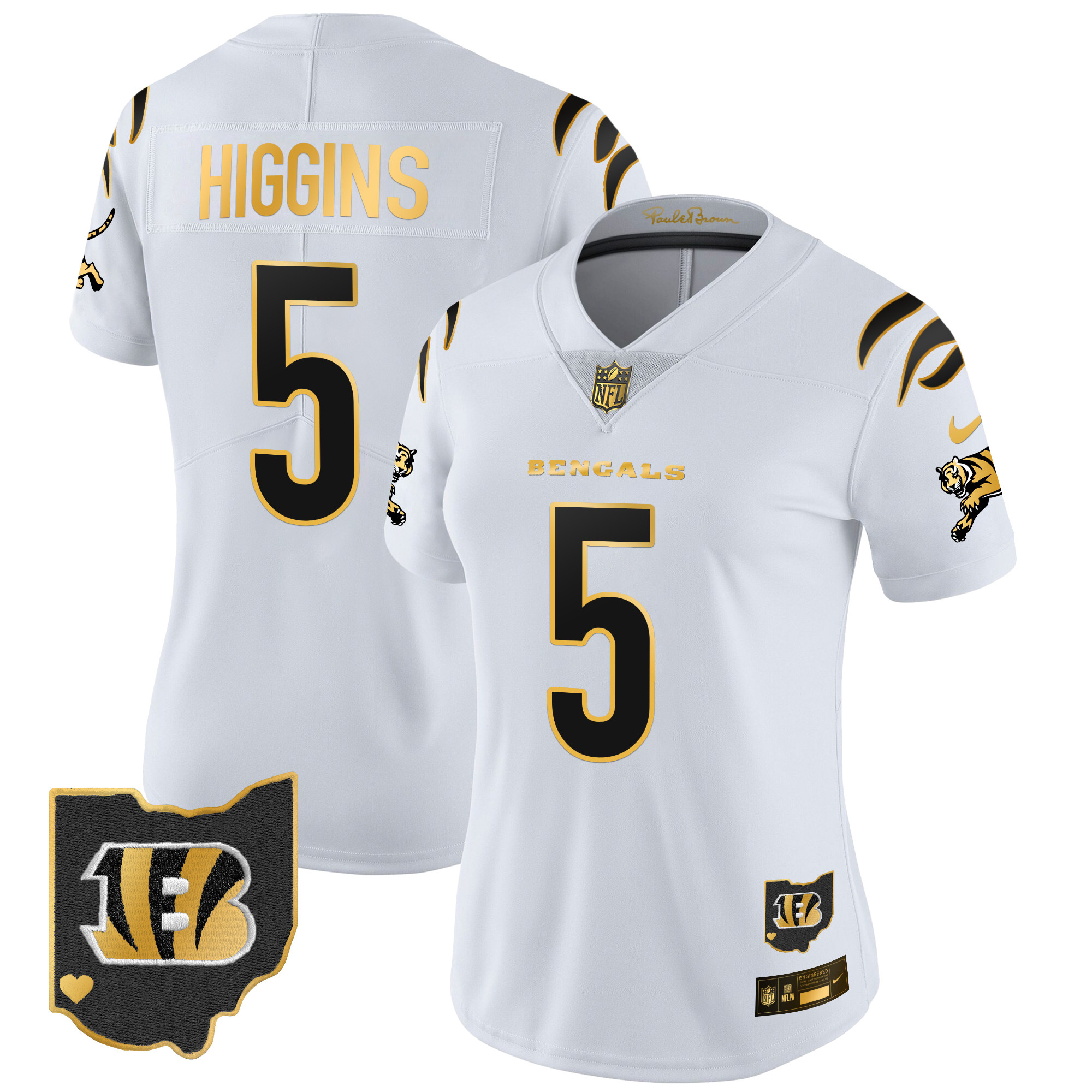 Women's Bengals 2024 Gold Vapor Limited Jersey - All Stitched - Image 12