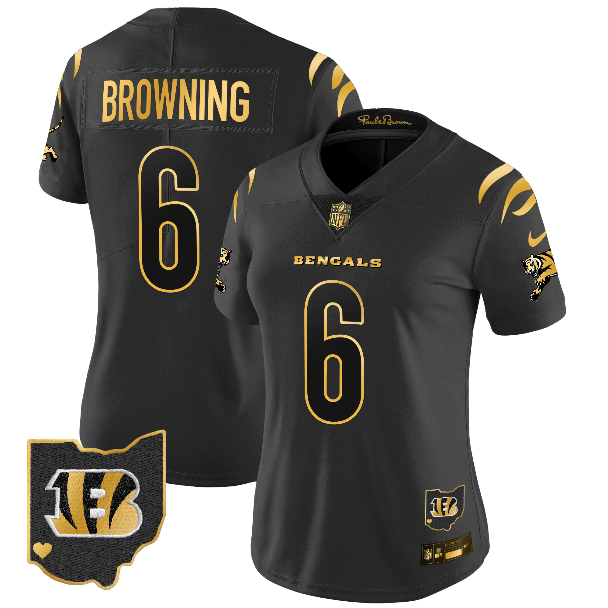 Women's Bengals 2024 Gold Vapor Limited Jersey - All Stitched - Image 20