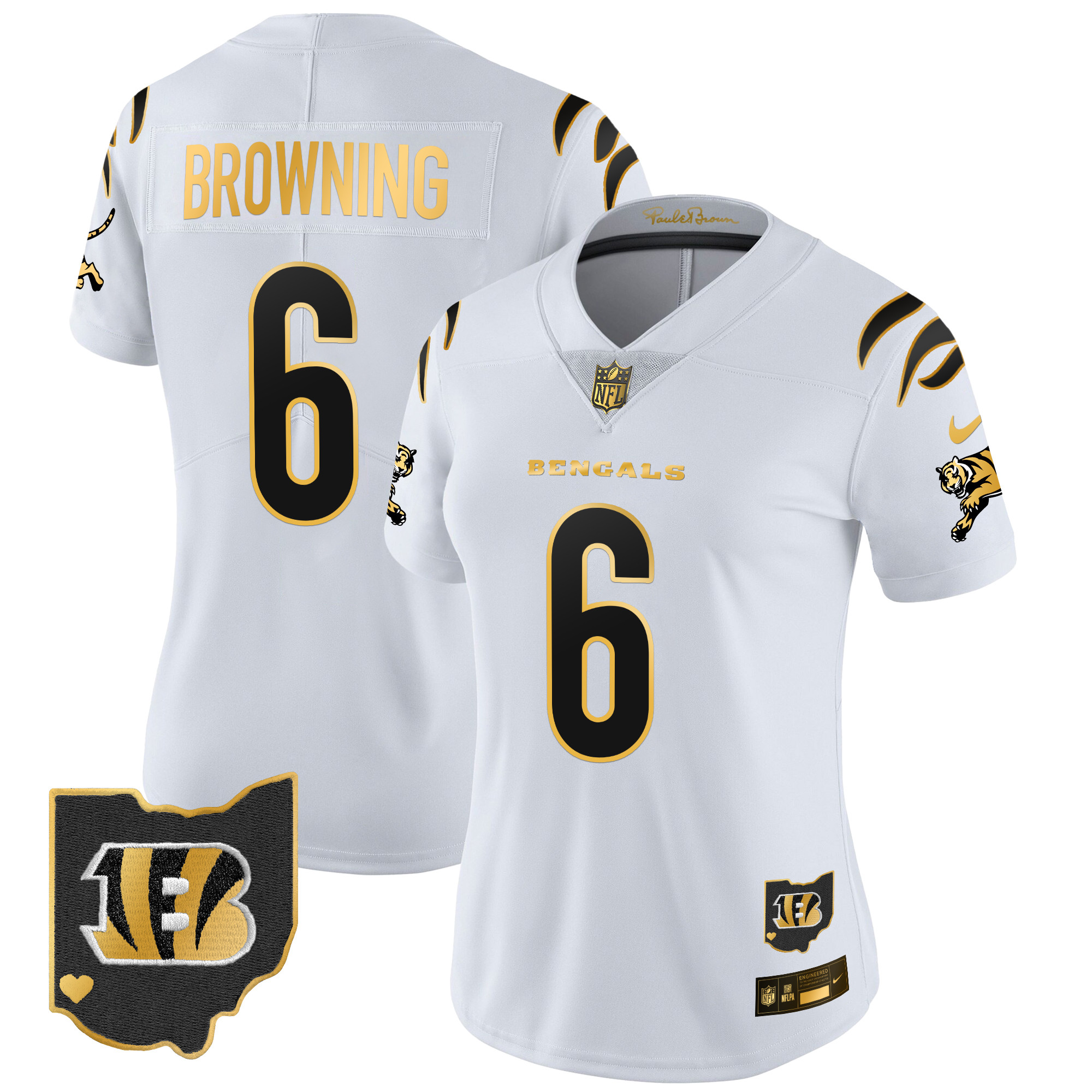 Women's Bengals 2024 Gold Vapor Limited Jersey - All Stitched - Image 13