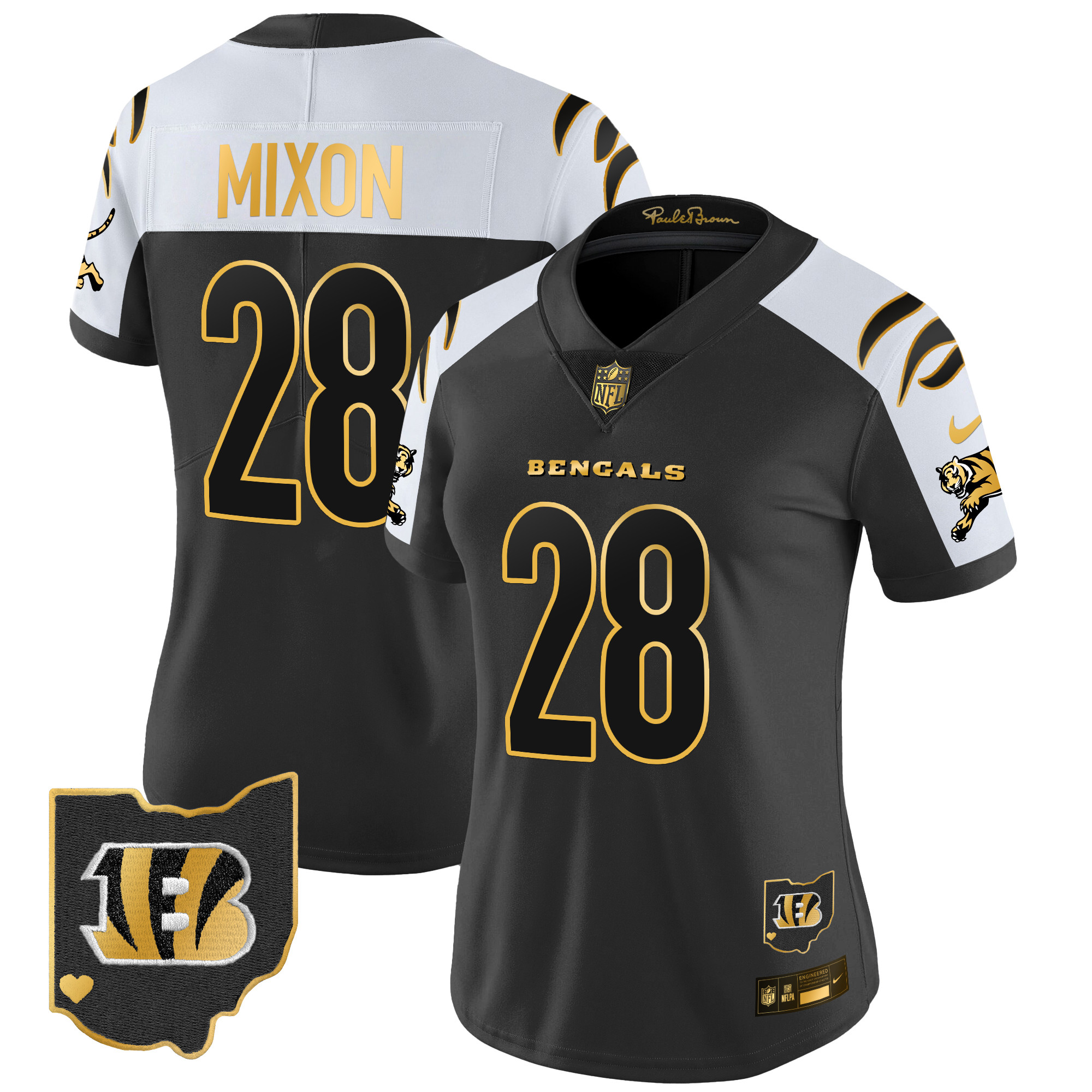 Women's Bengals 2024 Gold Vapor Limited Jersey - All Stitched - Image 4