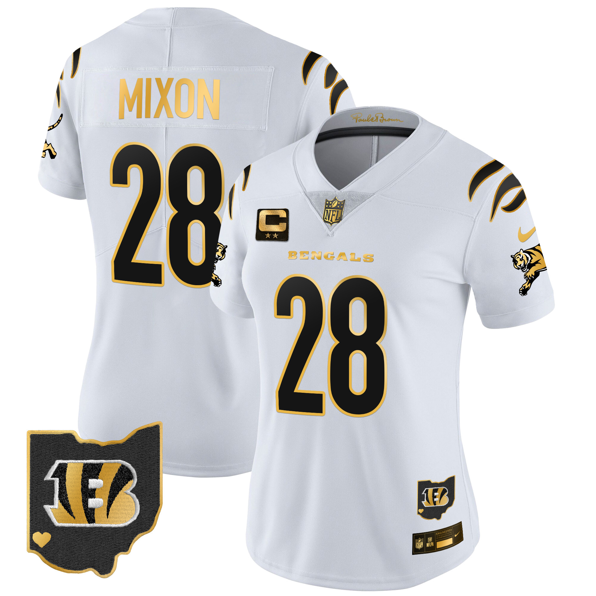 Women's Bengals 2024 Gold Vapor Limited Jersey - All Stitched - Image 11