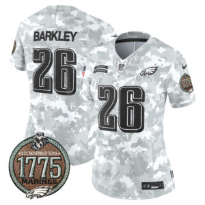 Women's Eagles 2024 Salute to Service Establishment Year Patch Vapor Limited Jersey - All Stitched