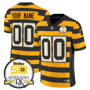 Pittsburgh Steelers Throwback Vapor Limited Custom Jersey - All Stitched