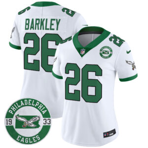 Women's Philadelphia Eagles 2024 Throwback Vapor Limited Jersey - Est. 1933 Patch - All Stitched