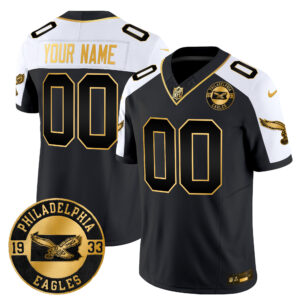 Philadelphia Eagles 2024 Throwback Gold Vapor Limited Custom Jersey - Est. 1933 Patch - All Stitched