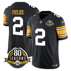 Men's Steelers 80th Anniversary Patch Vapor Limited Jersey - All Stitched