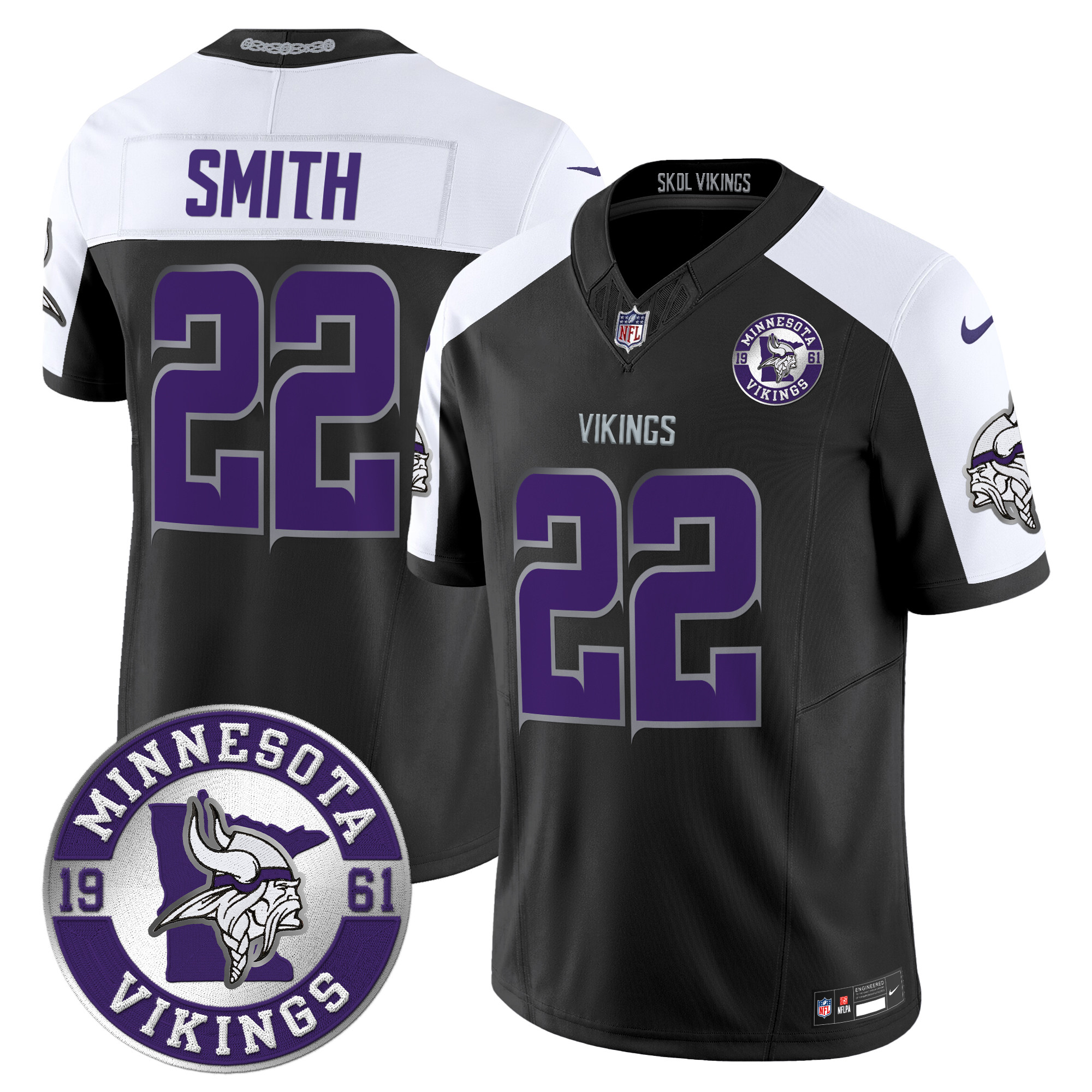 Men's Minnesota Vikings 2024 Vapor Limited Jersey - Est. 1961 Patch - All Stitched - Image 25