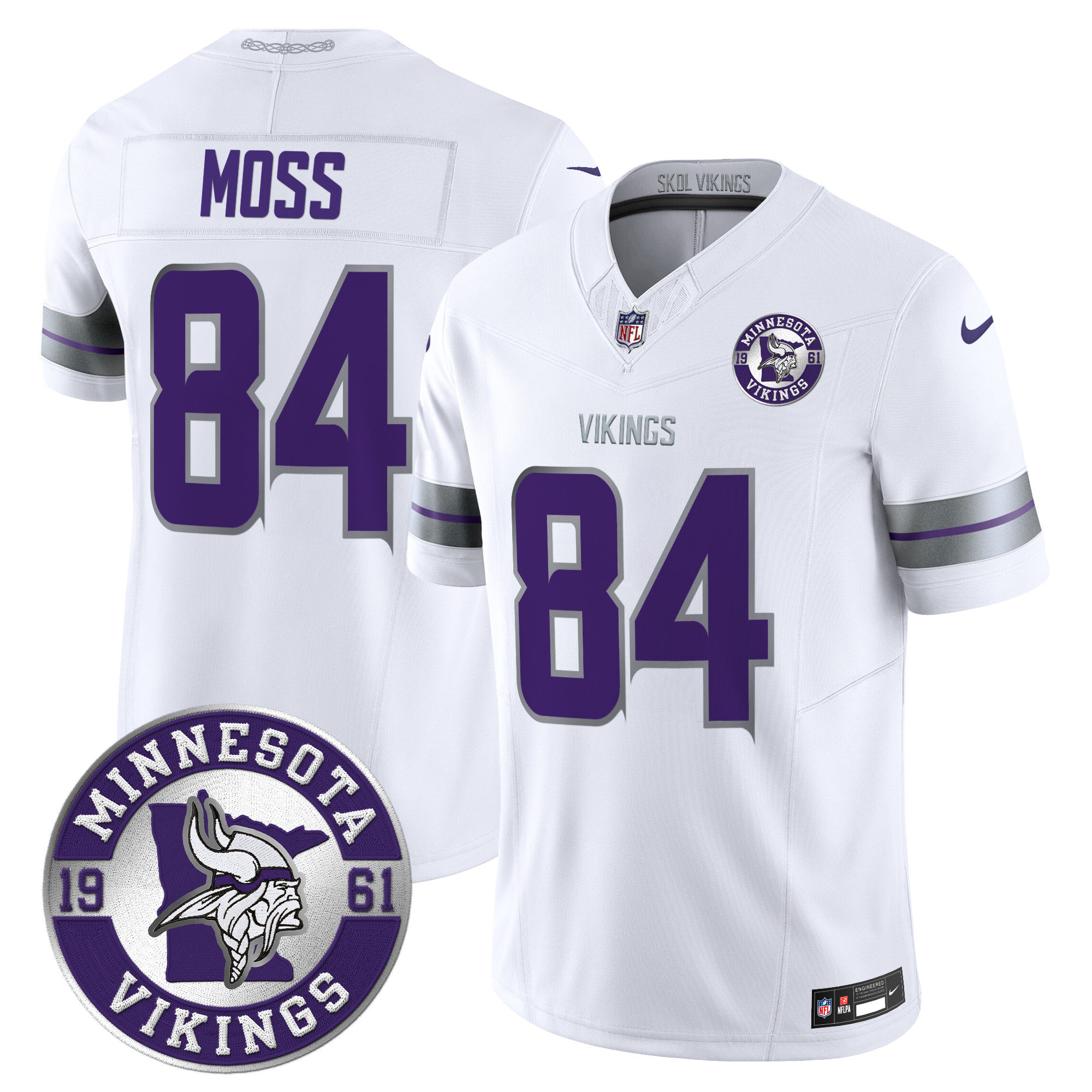 Men's Minnesota Vikings 2024 Vapor Limited Jersey - Est. 1961 Patch - All Stitched - Image 18