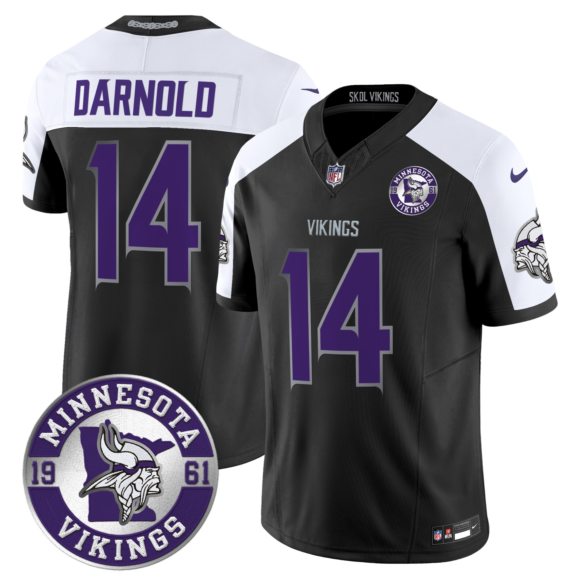 Men's Minnesota Vikings 2024 Vapor Limited Jersey - Est. 1961 Patch - All Stitched - Image 19