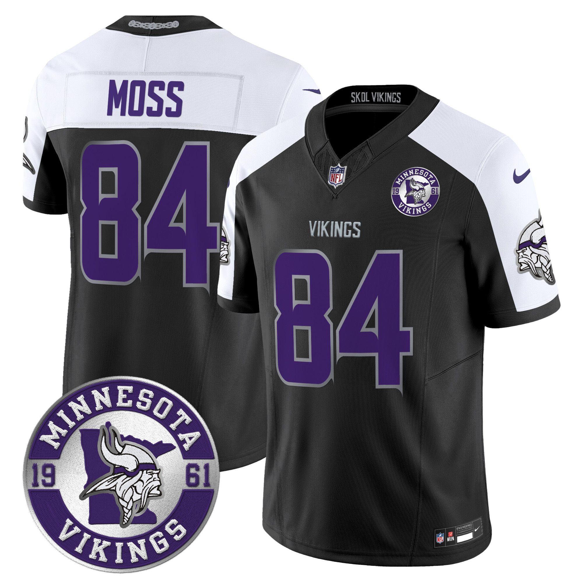 Men's Minnesota Vikings 2024 Vapor Limited Jersey - Est. 1961 Patch - All Stitched - Image 27