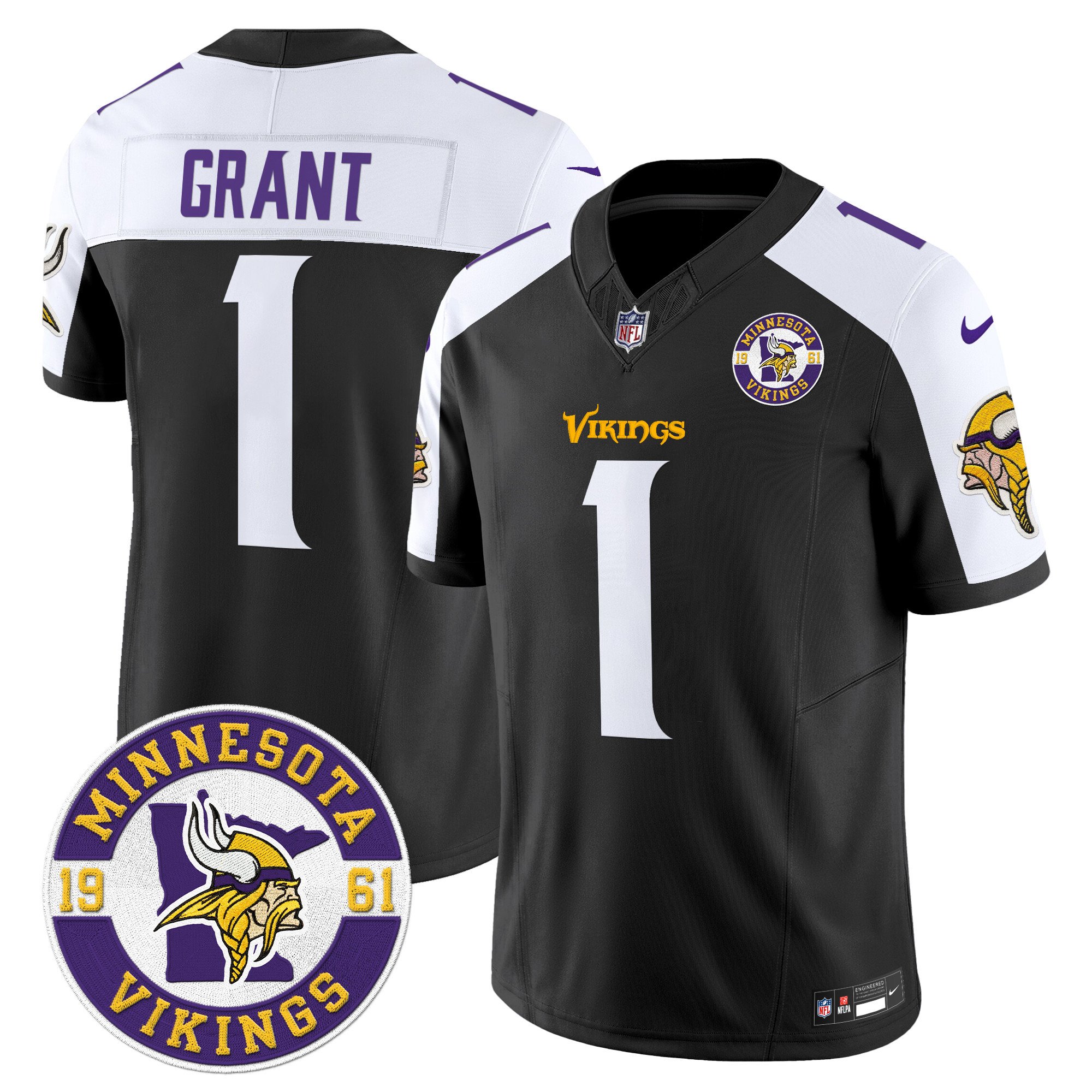 Men's Minnesota Vikings 2024 Vapor Limited Jersey V2 - Est. 1961 Patch - All Stitched - Image 15
