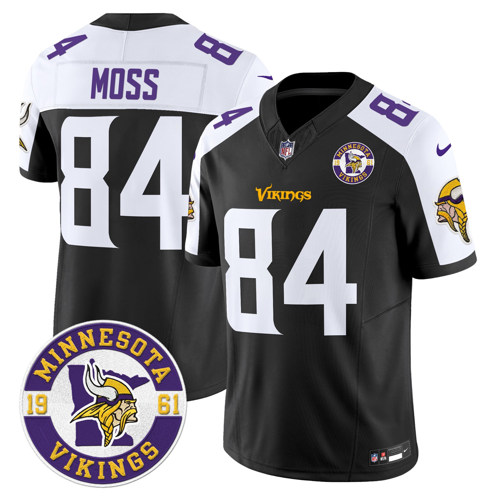 Men's Minnesota Vikings 2024 Vapor Limited Jersey V2 - Est. 1961 Patch - All Stitched - Image 18