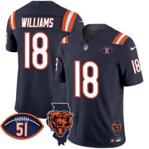 Men's Bears Illinois Patch Vapor Limited Jersey V2 - All Stitched