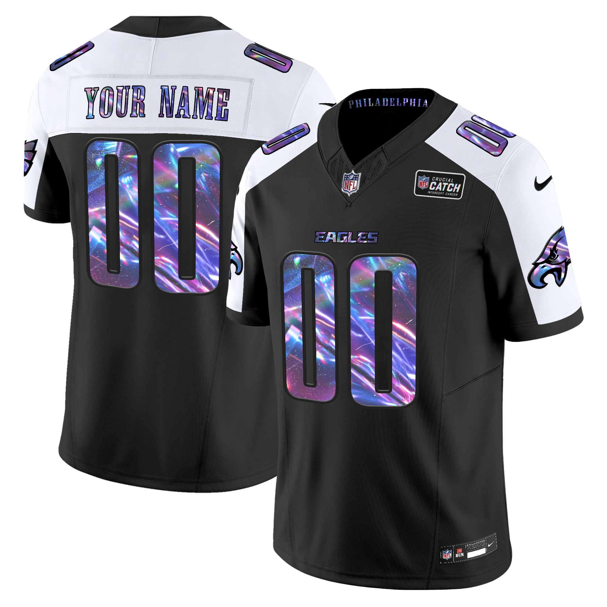 Eagles 2024 Crucial Catch Vapor Limited Custom Jersey V2 - All Stitched - Image 2