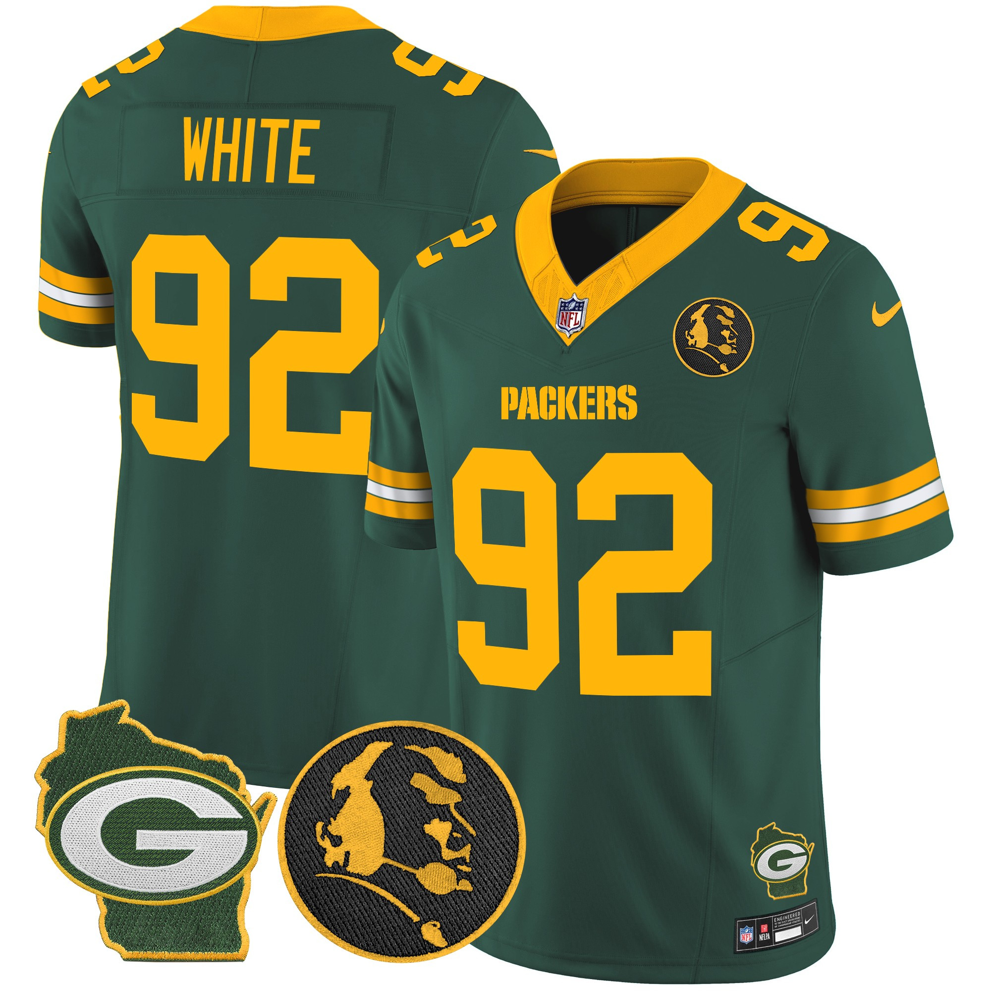 Men's Packers John Madden & Home Patch Vapor Limited Jersey - All Stitched - Image 23
