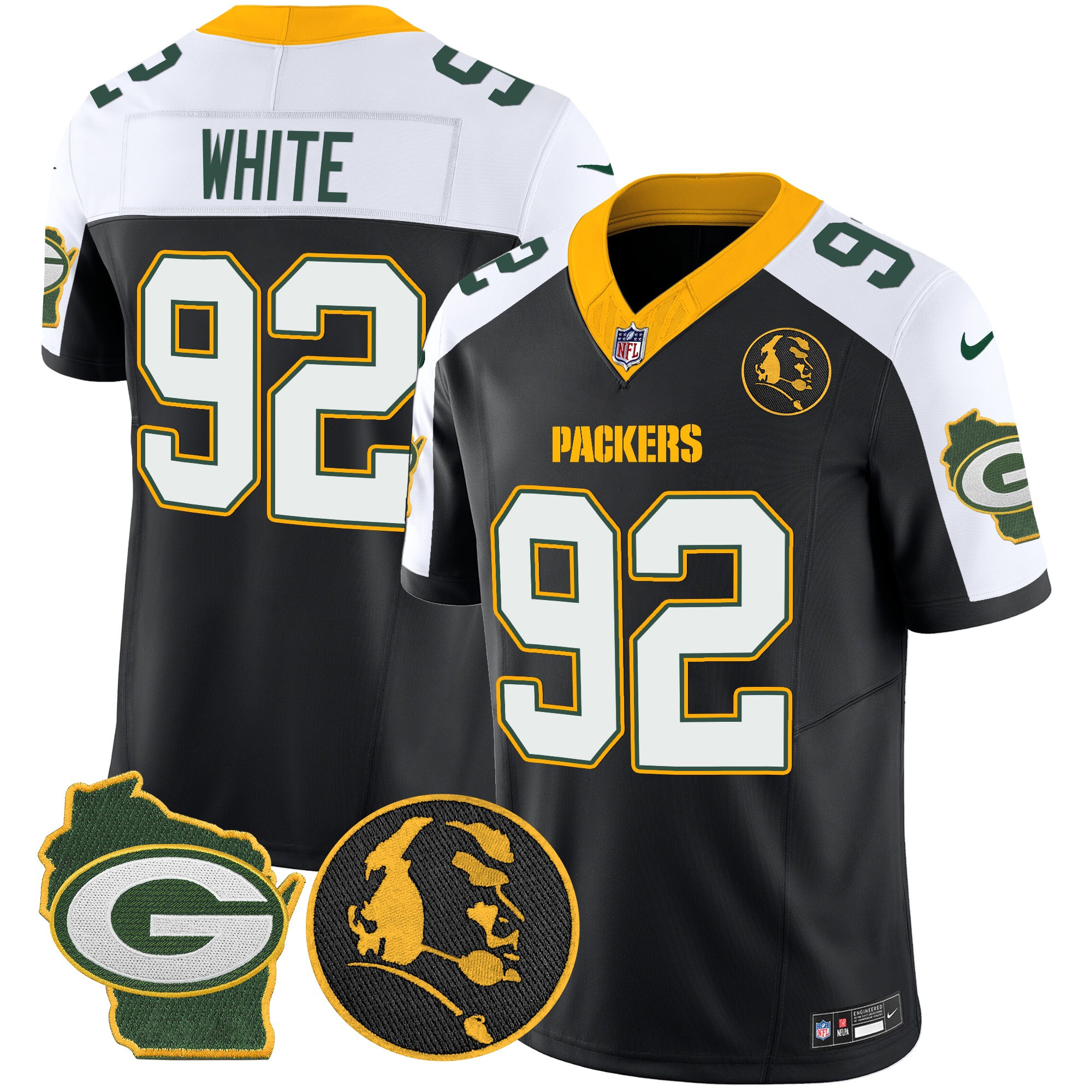 Men's Packers John Madden & Home Patch Vapor Limited Jersey - All Stitched - Image 7