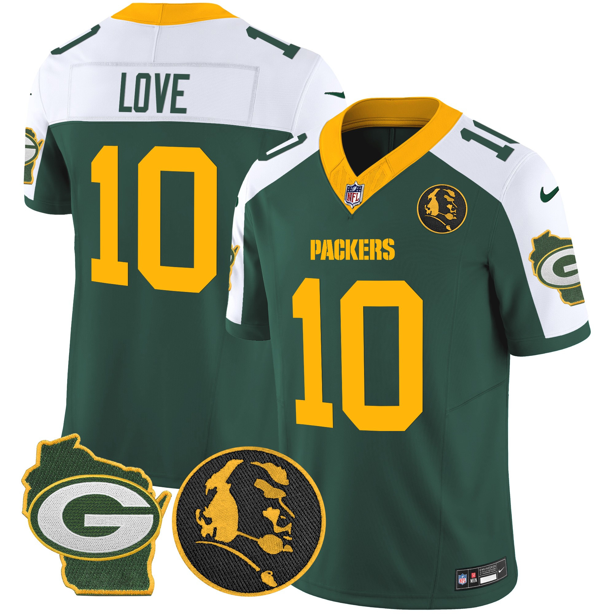 Men's Packers John Madden & Home Patch Vapor Limited Jersey - All Stitched - Image 9