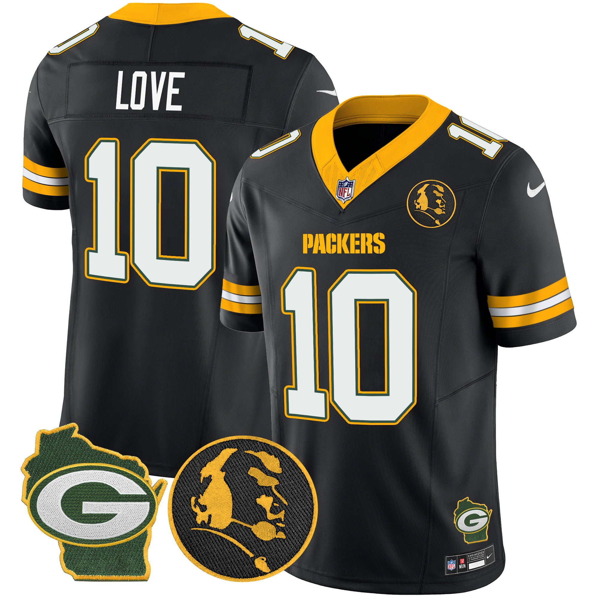 Men's Packers John Madden & Home Patch Vapor Limited Jersey - All Stitched - Image 33