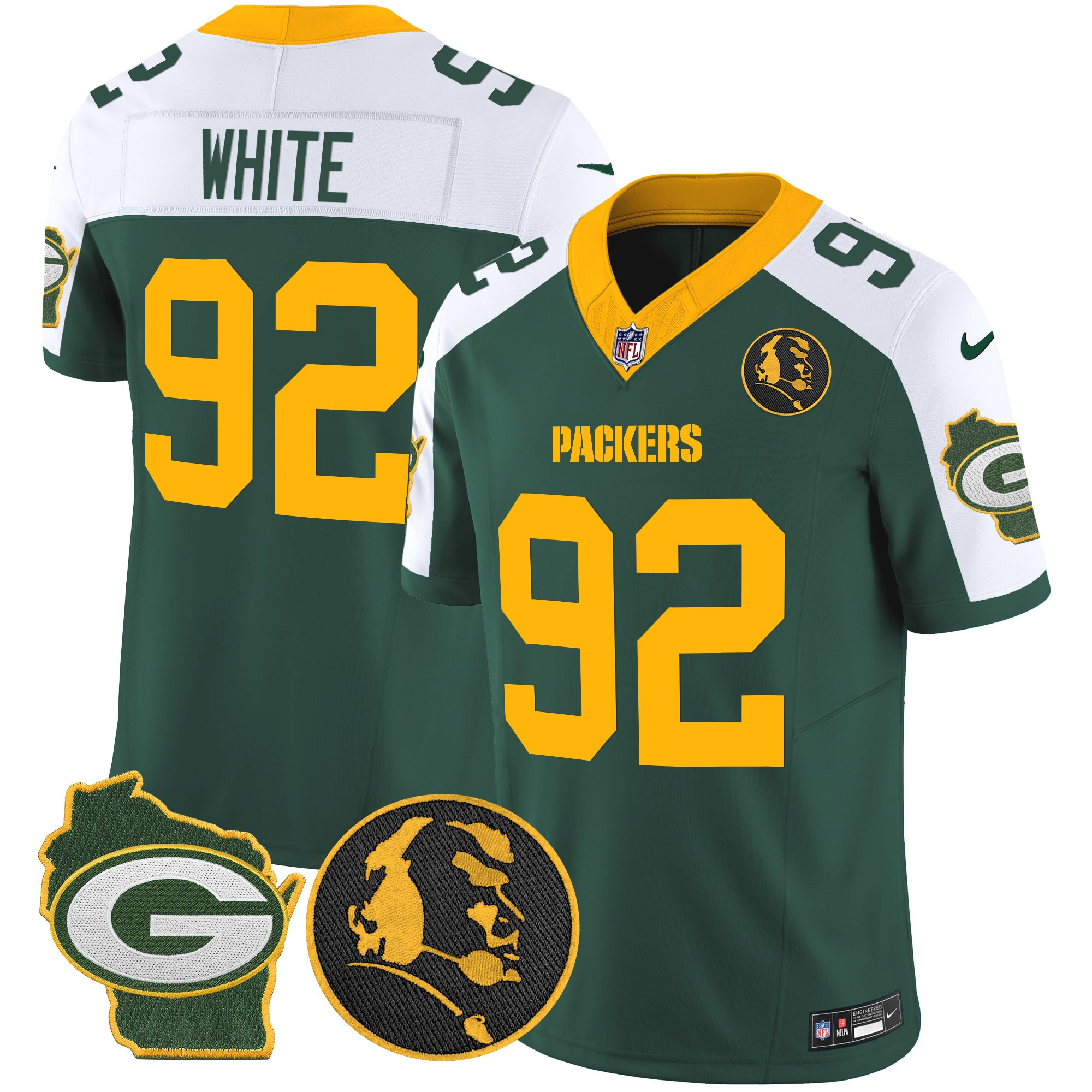 Men's Packers John Madden & Home Patch Vapor Limited Jersey - All Stitched - Image 15