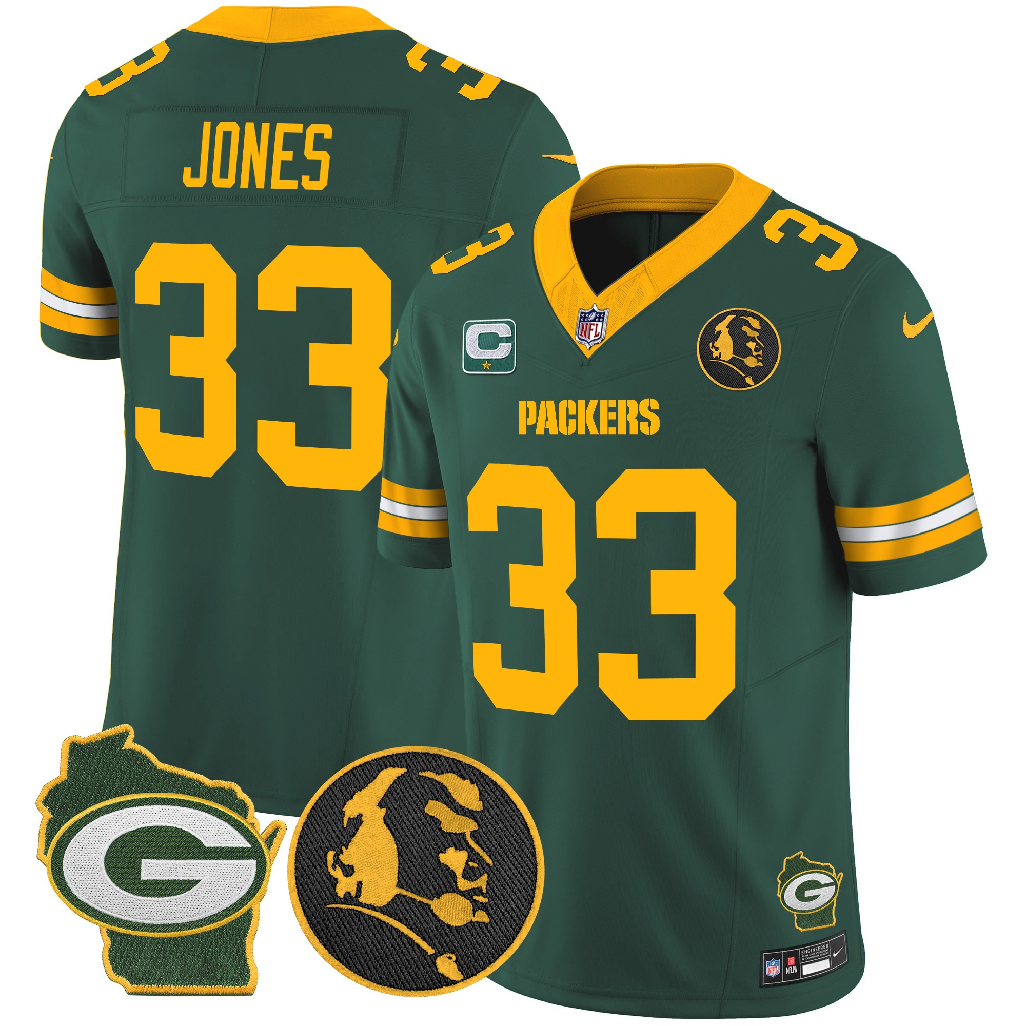 Men's Packers John Madden & Home Patch Vapor Limited Jersey - All Stitched - Image 20