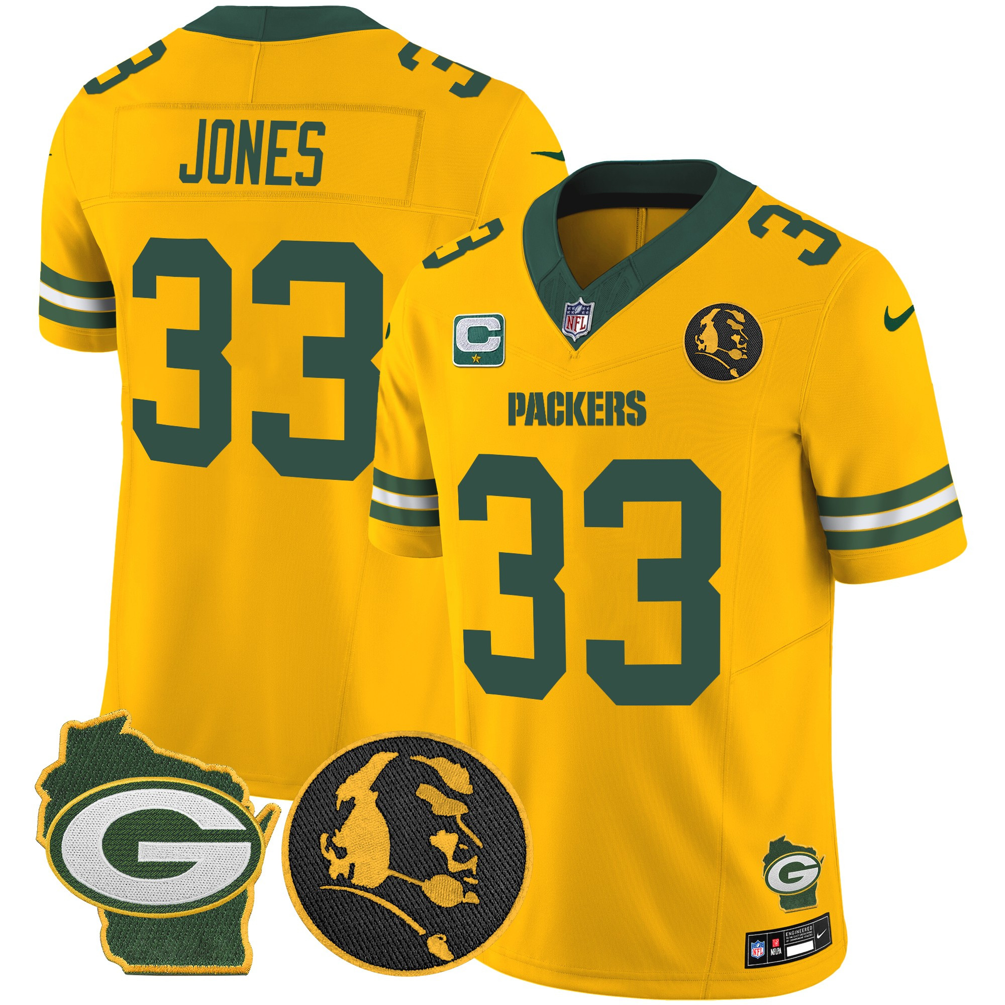 Men's Packers John Madden & Home Patch Vapor Limited Jersey - All Stitched - Image 44
