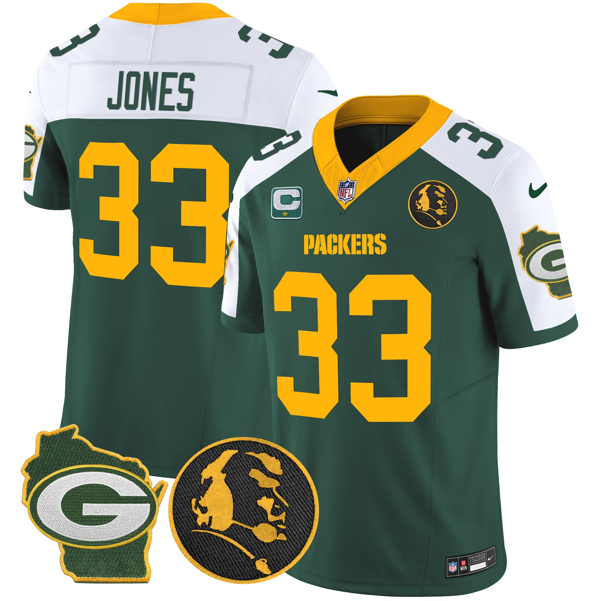 Men's Packers John Madden & Home Patch Vapor Limited Jersey - All Stitched - Image 12