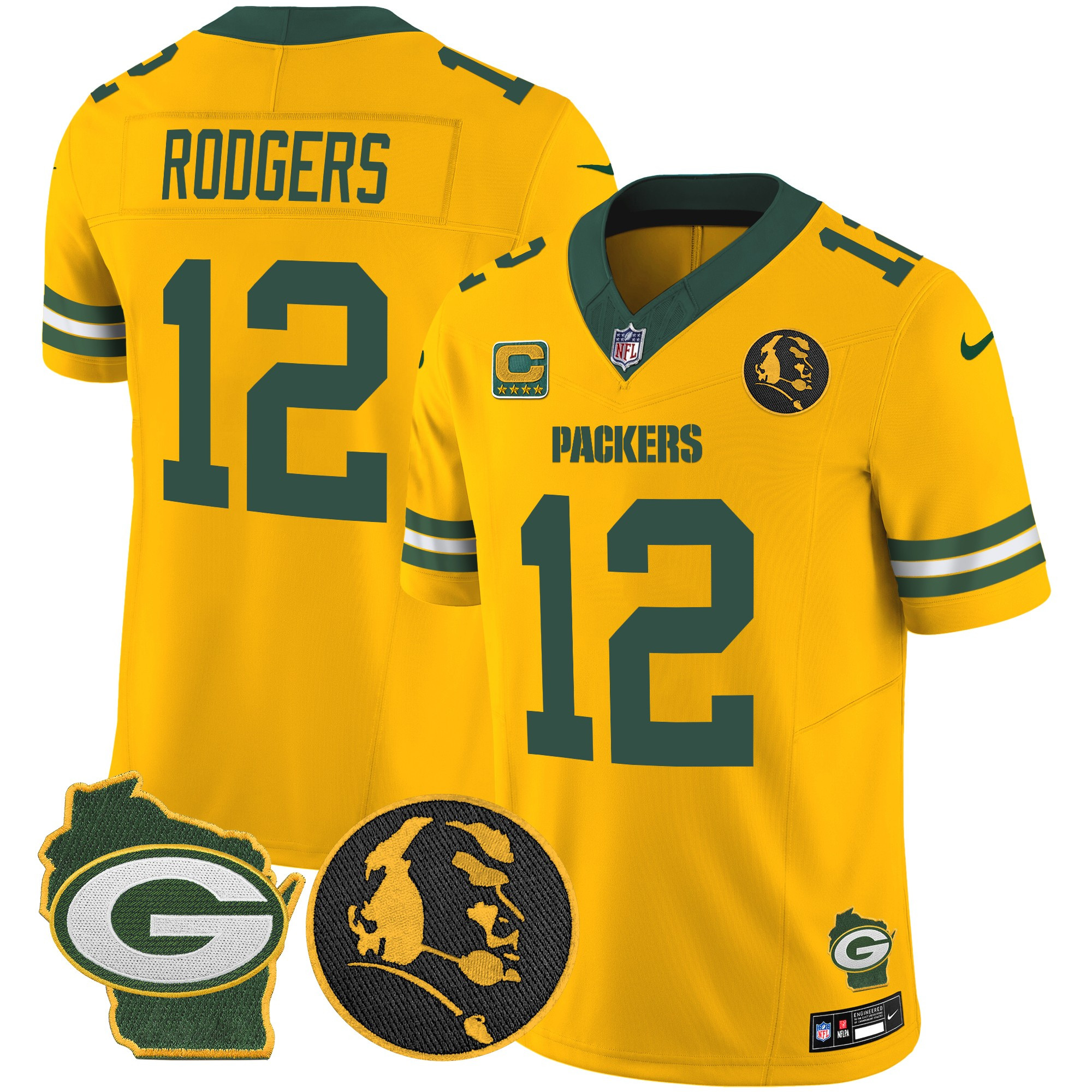 Men's Packers John Madden & Home Patch Vapor Limited Jersey - All Stitched - Image 45