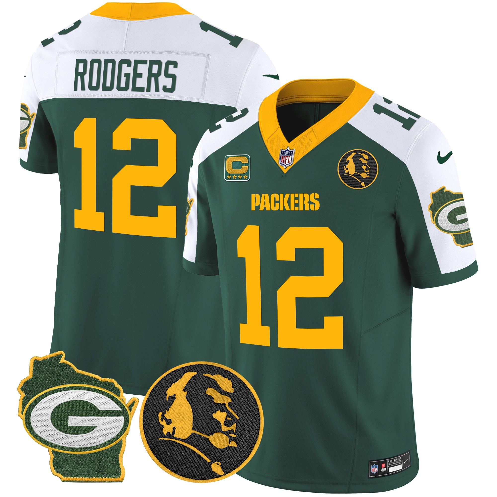 Men's Packers John Madden & Home Patch Vapor Limited Jersey - All Stitched - Image 13
