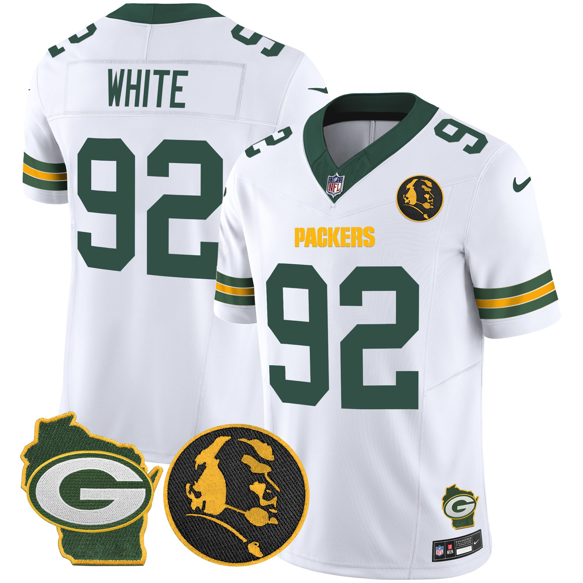 Men's Packers John Madden & Home Patch Vapor Limited Jersey - All Stitched - Image 31