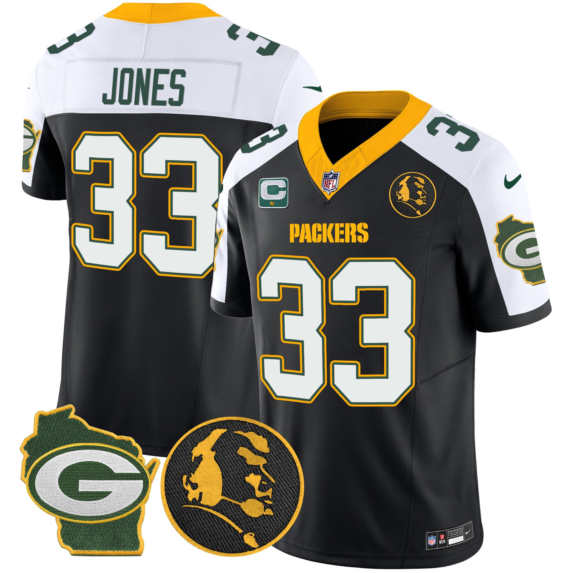 Men's Packers John Madden & Home Patch Vapor Limited Jersey - All Stitched - Image 4
