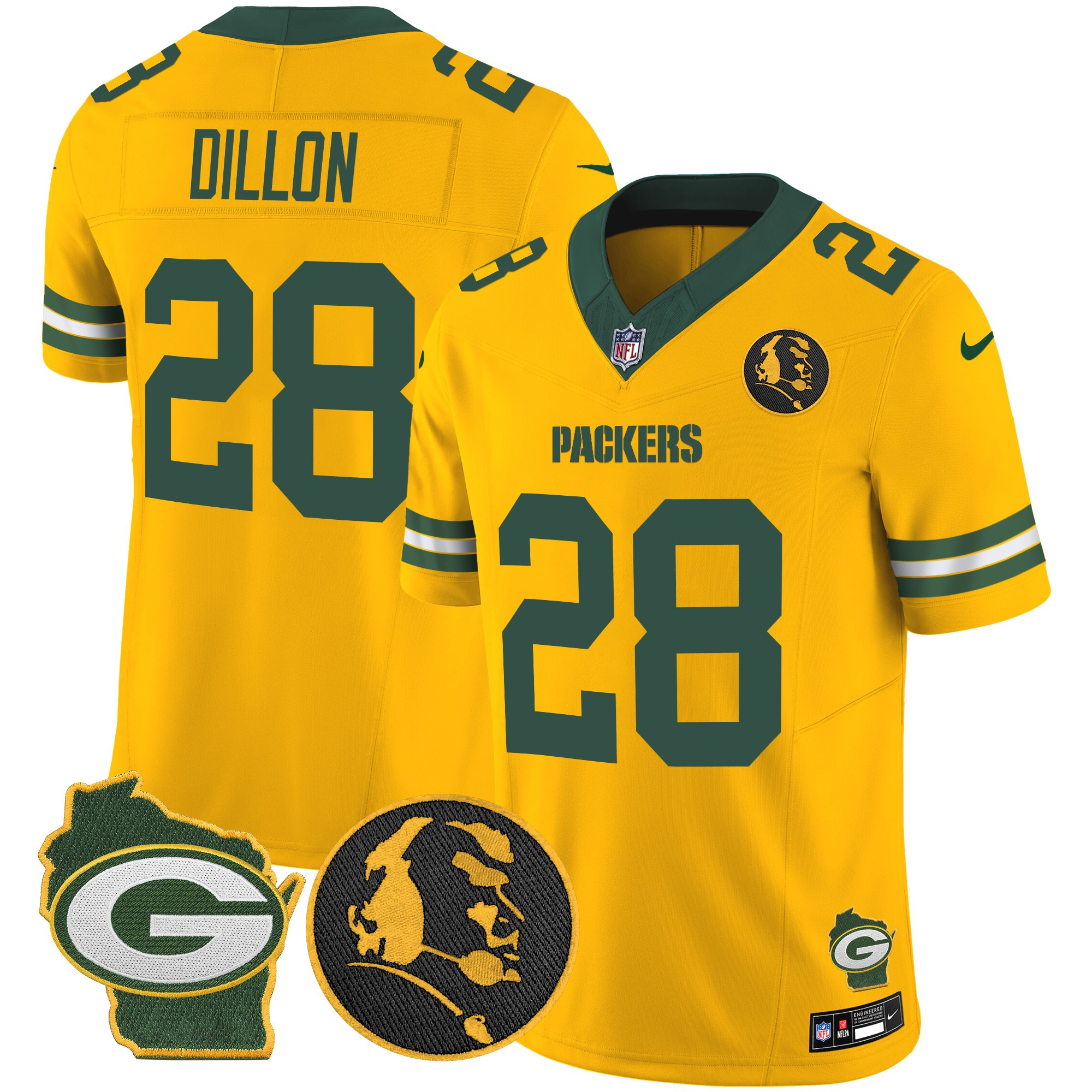 Men's Packers John Madden & Home Patch Vapor Limited Jersey - All Stitched - Image 43