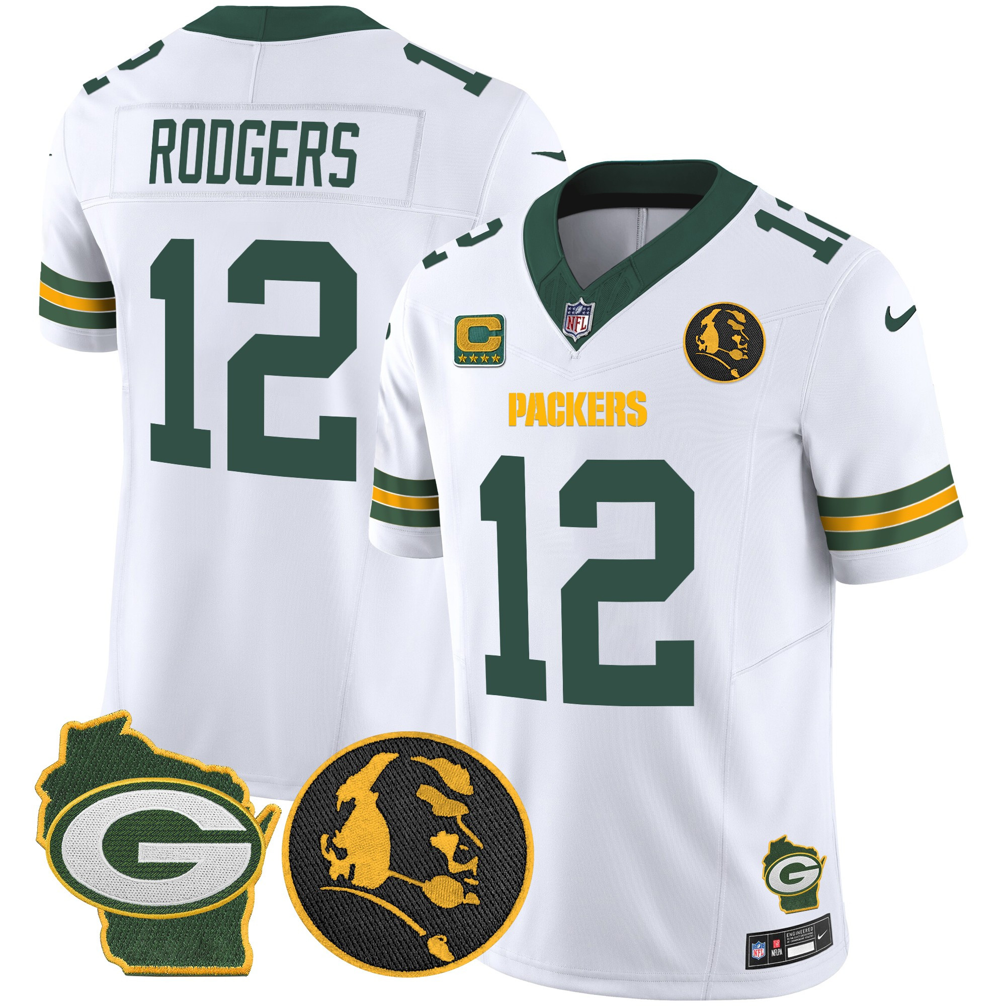 Men's Packers John Madden & Home Patch Vapor Limited Jersey - All Stitched - Image 29