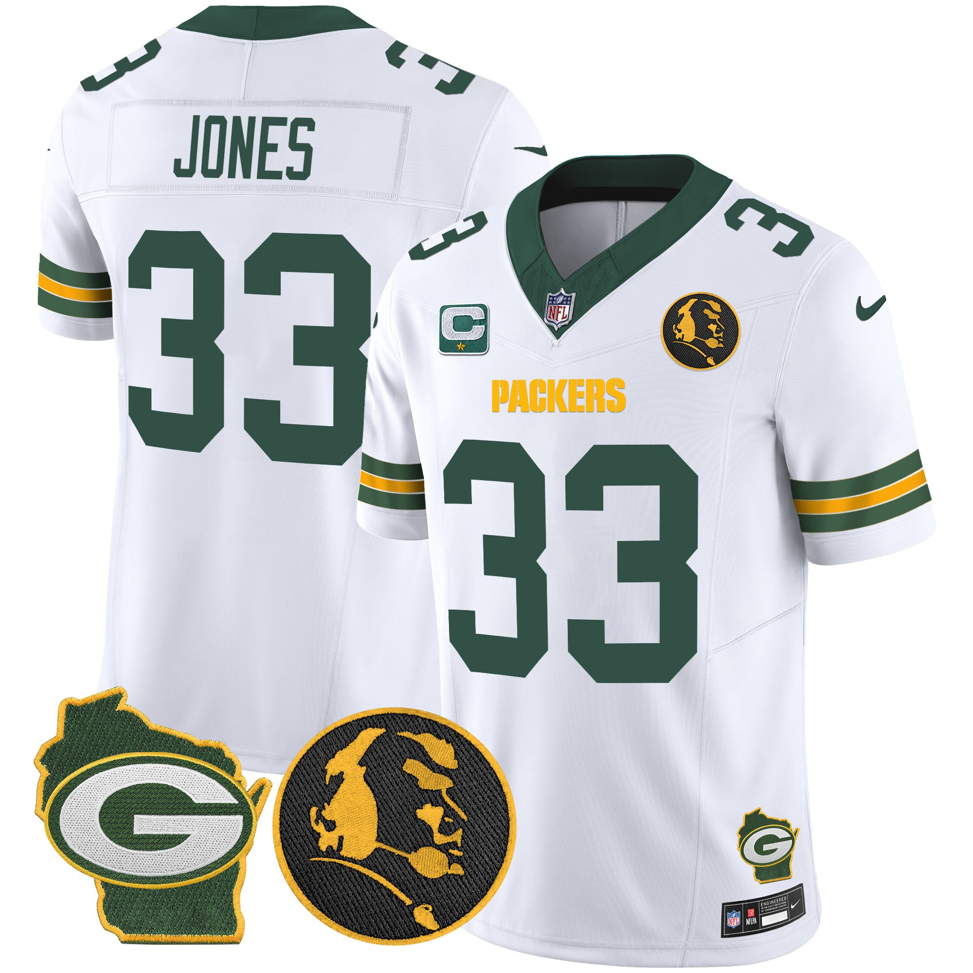 Men's Packers John Madden & Home Patch Vapor Limited Jersey - All Stitched - Image 28